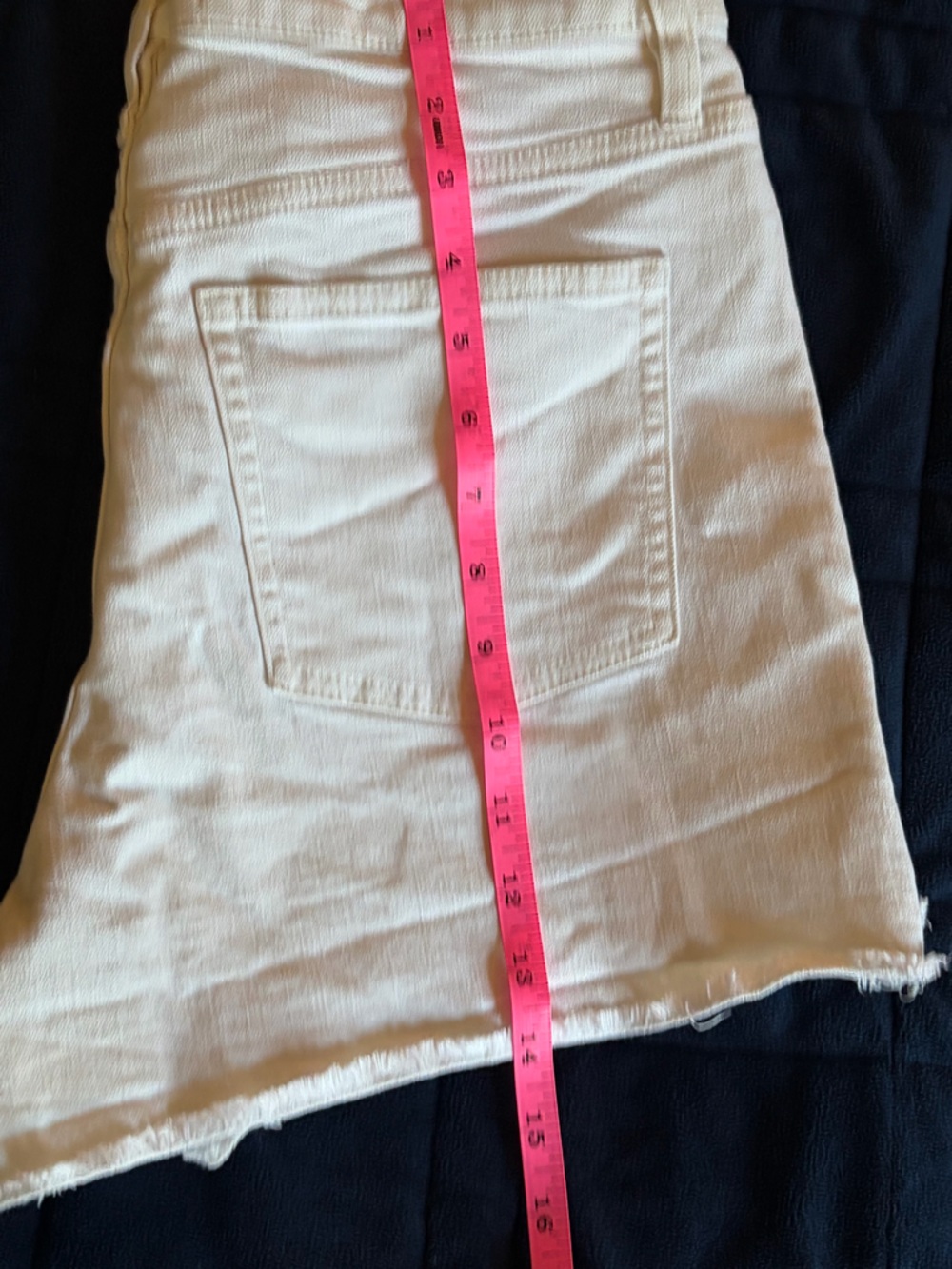 High-Rise Shorts Denim White J. Crew